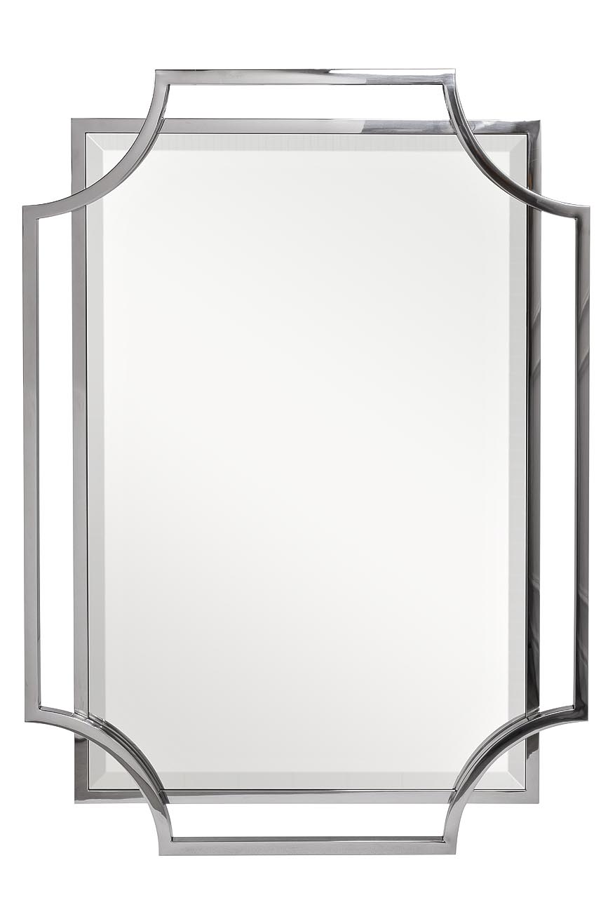 Зеркало прямоугольное в раме цвета хром KFE1150